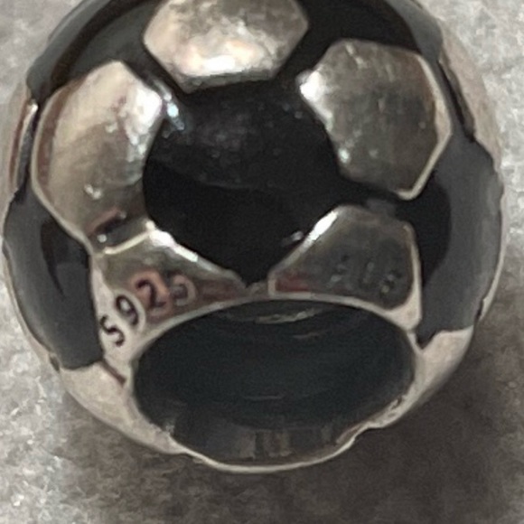 Pandora Sterling Silver Soccer Ball Charm - Picture 2 of 3